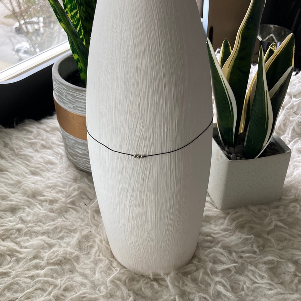 Dainty Three Bead Choker Necklace